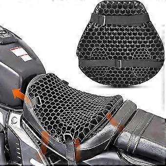 Coussin de siège de moto Gel Absorption des chocs 3d Honeycomb Mesh Respirant Tapis de siège de moto Séchage rapide Protecteur Ride Selle Housse de siège Imperméable à l’eau