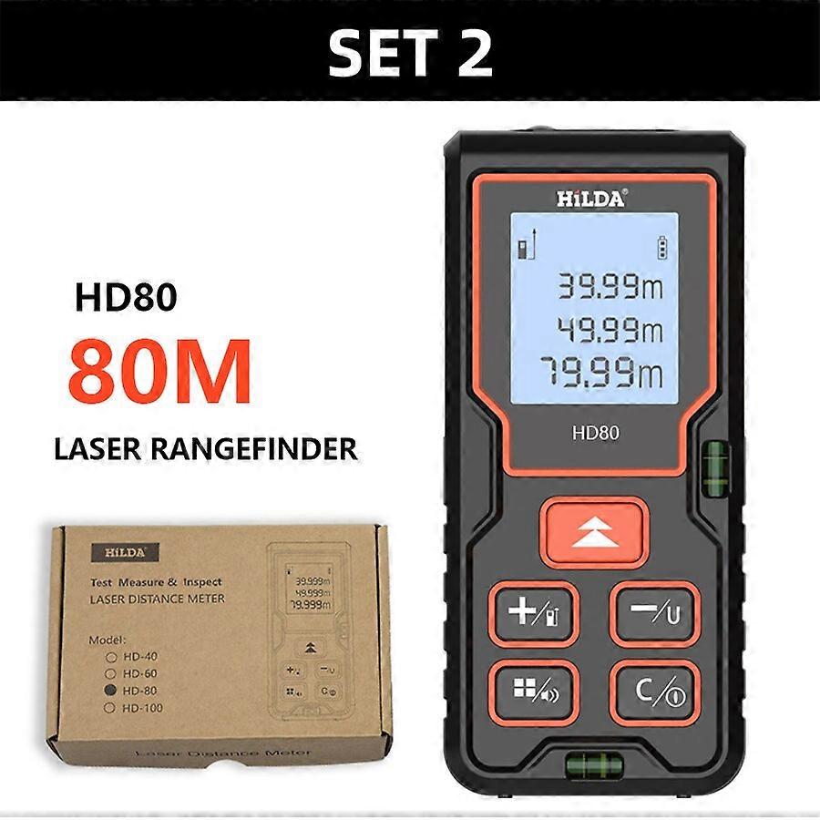 Laser Rangefinder 40M 80M 100M Handheld Electronic Rangefinder High-precision Infrared Level Measurement Room