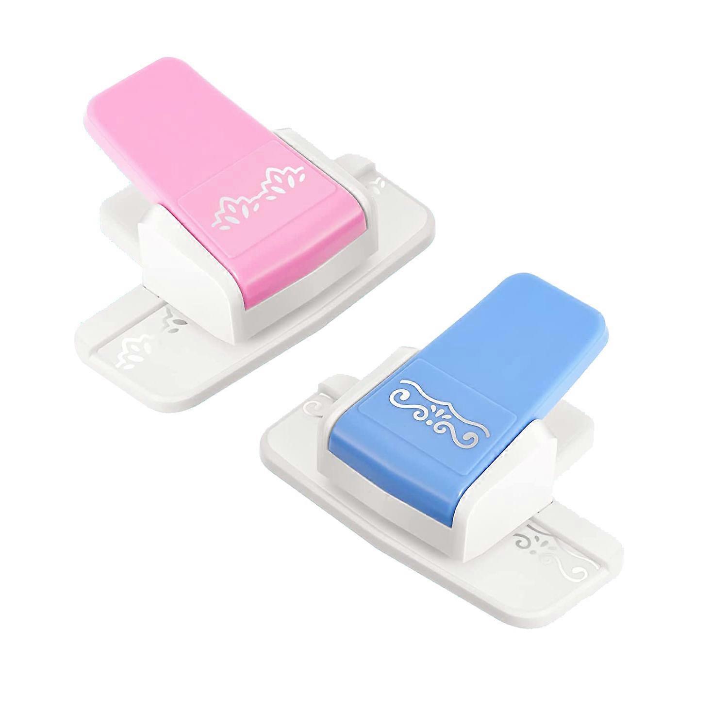 Fancy Border Hole Punch 2 Pcs Floral Design Edge DIY Gift Card Punch for Scrapbook Die Cut Wedding