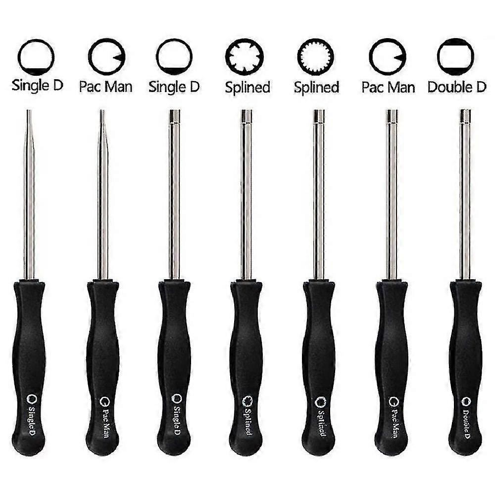 Pac Man Carburetor Adjustment Tool, Single D, Double D, Hexagon Hex Socket, 21-teeth, Spline 7-teeth Spline Socket Screwdriver For Common 2
