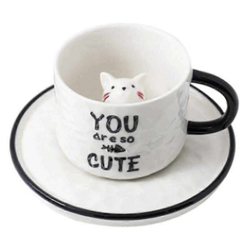 Ceramic Coffee Cup Tea Cup Animal Inside Cartoon Handmade Mug