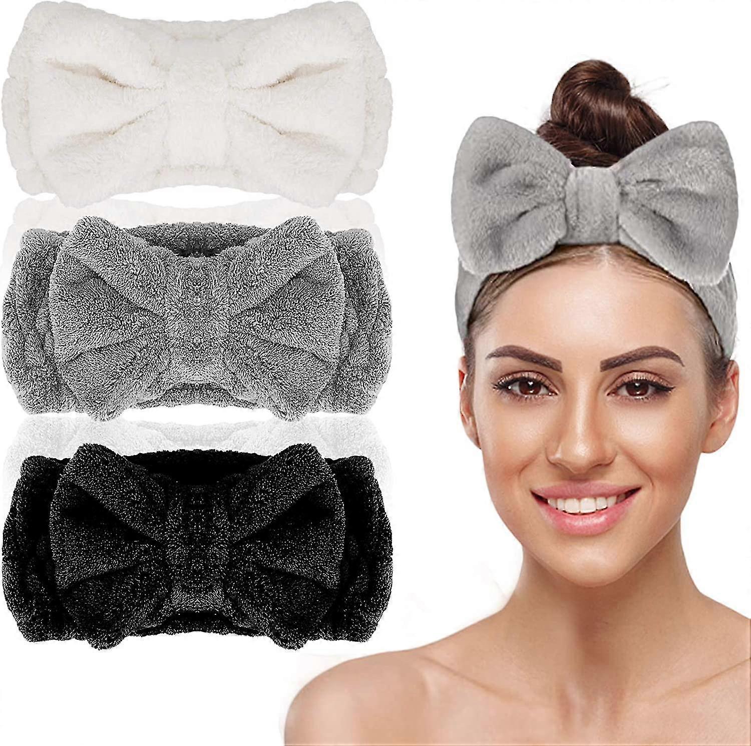 3 Pcs Bowknot Hair Bands Makeup