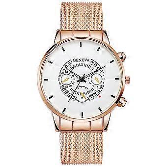 Fake Three-eye Men's Casual Business Calendar Mesh Strap Watch
