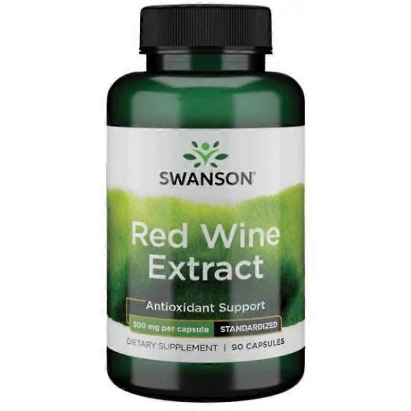 Swanson Red Wine Extract 500mg Capsules 90