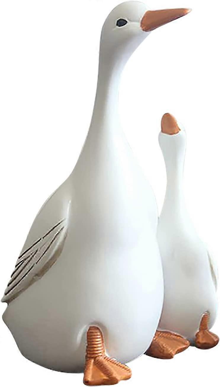 Rpporm حديقة زخرفة في الهواء الطلق الديكور الراتنج بطة تمثال فناء النحت غرفة داخلية غرفة ديكور الفن هدايا لصديق الأم