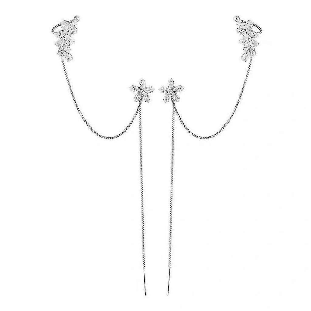 Strass Ear Wrap Accessorio Moda Donna Asimmetria Orecchini