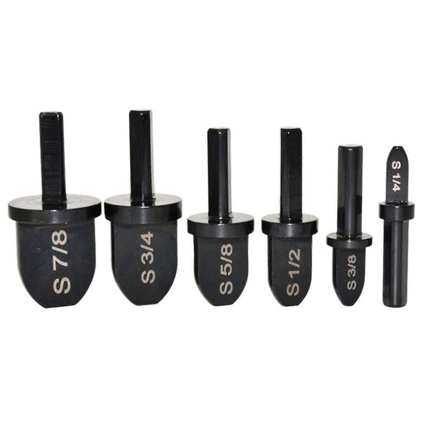 6PCS Pipe Swaging Bits Bearing Steel Expander Swaging Tools for Air Conditioner Copper Pipe Triangle Shank