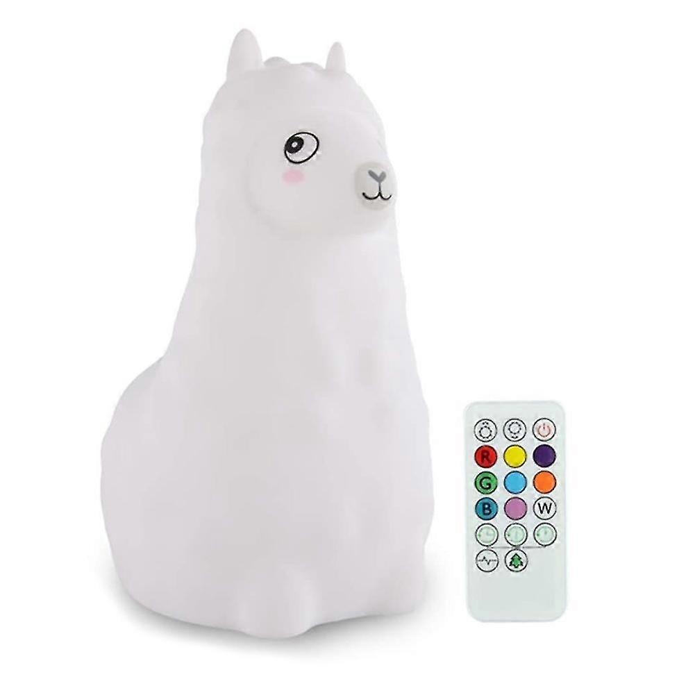 Owl Alpaca Koala Remote Control Pat Color Changing LED Night Light Bedside Lamp