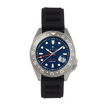 Nautis Global Dive Rubber-Strap Watch w/Date Navy Fruugo DK