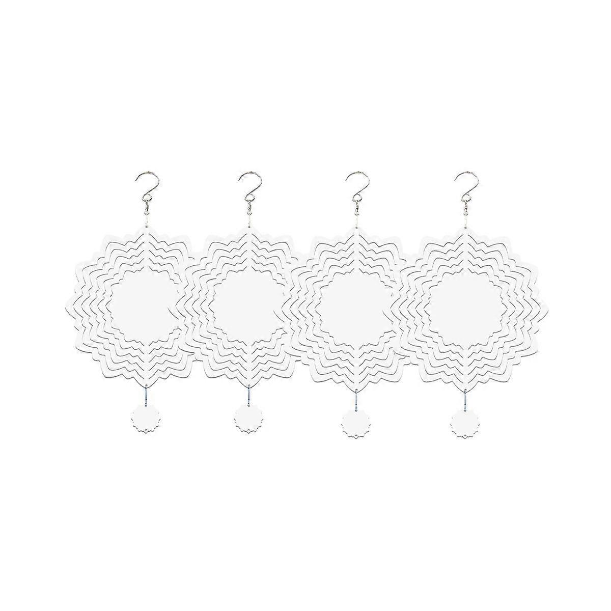 4Pcs 8 Inch Sublimation Wind Spinner Blank Sublimation Blanks Wind Sculpture Hanging Ornament for Y