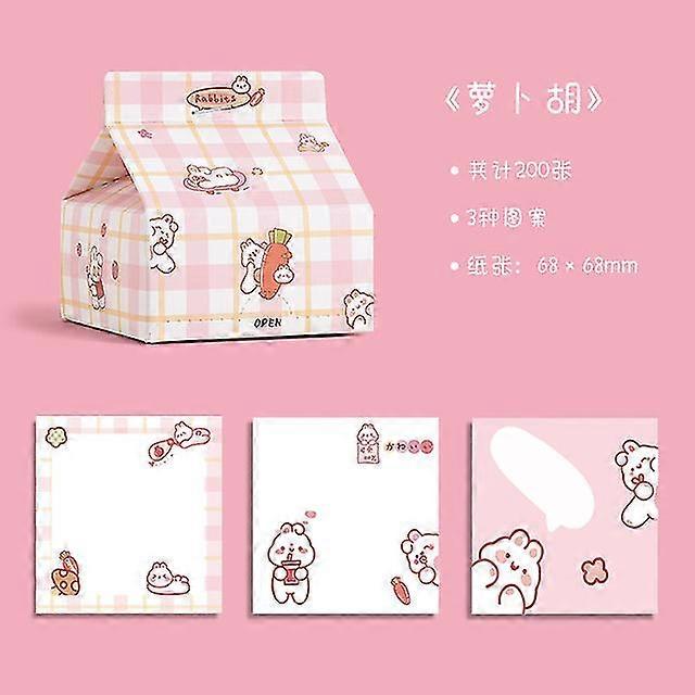 Stationery Supplies Memo Pad | School Supplies Notepad | Pads Sticky Notes Milk - Memo Pad -