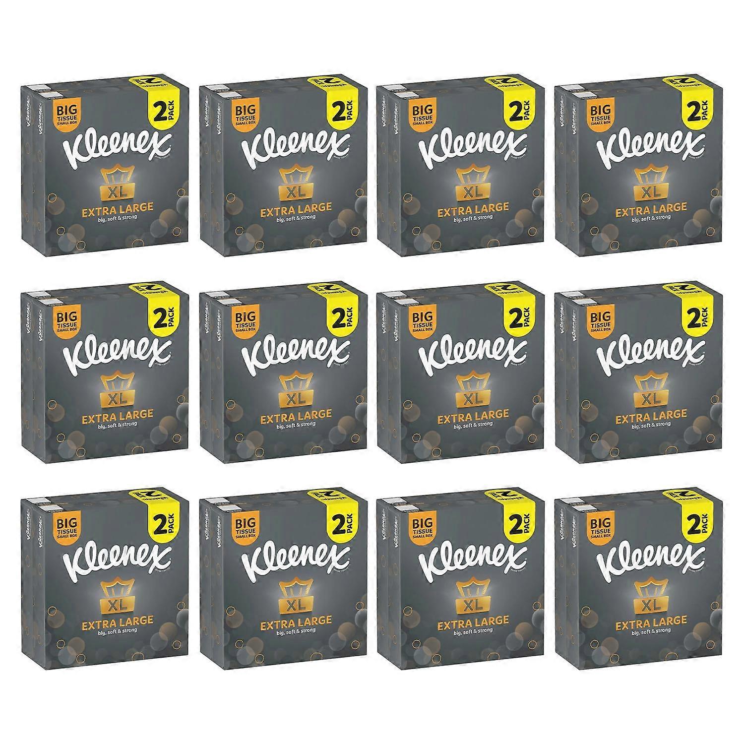 Kleenex Extra Large Compact Facial Tissues - 24 Boxes, 44 Tissues Per Box