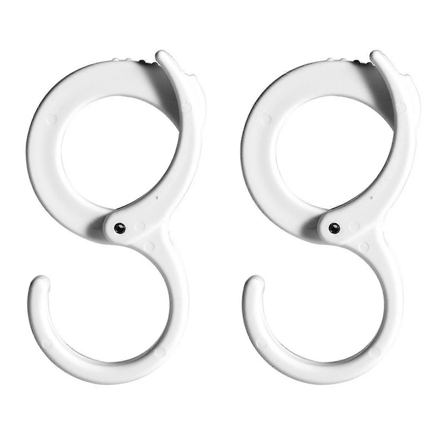 2pcs Multi-use Adjustable Hanger Hook Plastic Practical Slot Buckle Rack Hook For Home