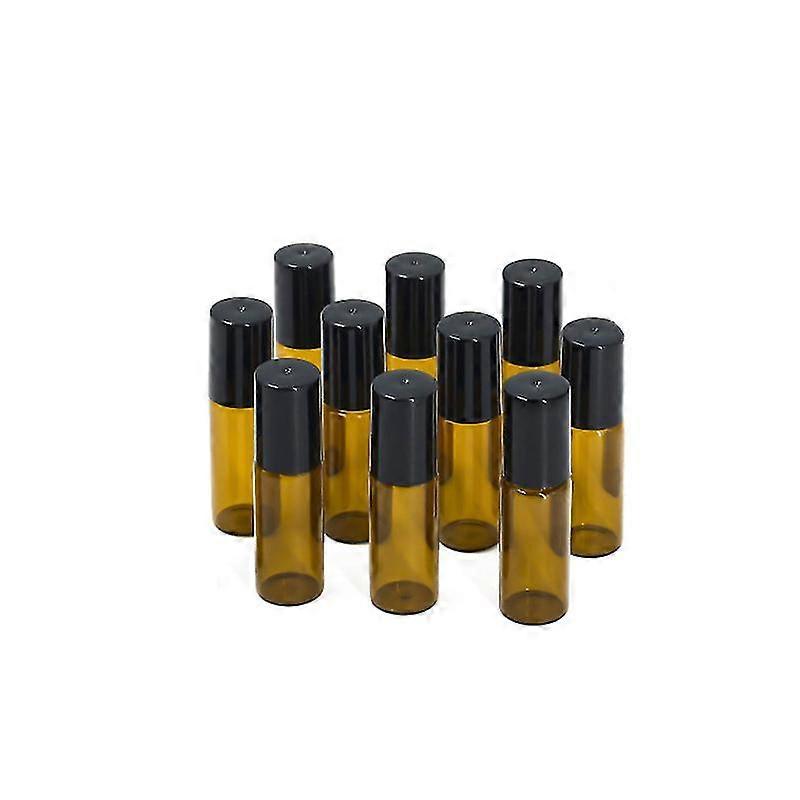 5 ml empty glass roll-on bottles with stainless steel roller balls and 10 pieces