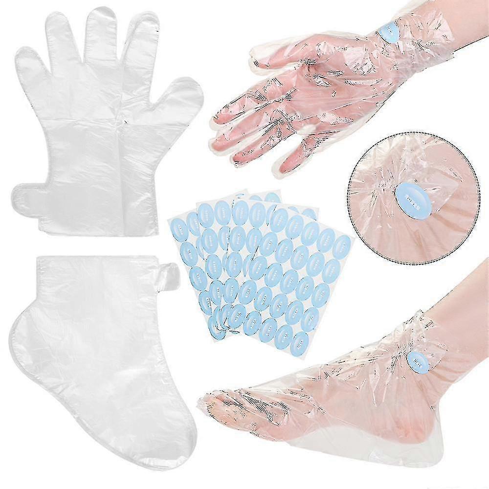 200 Counts Paraffinwachs-Liner für Hände & Füße Kunststoff Paraffinwachs Füßlinge Taschen Therapie Wachs Socken & Handschuhe Paraffin Badehandschuhe-yvan