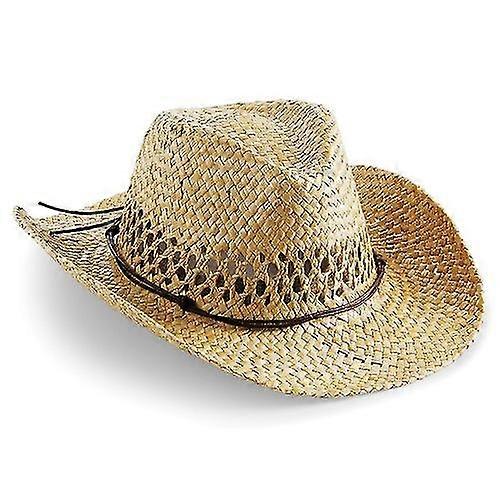 Beechfield Unisex Straw Cowboy Hat