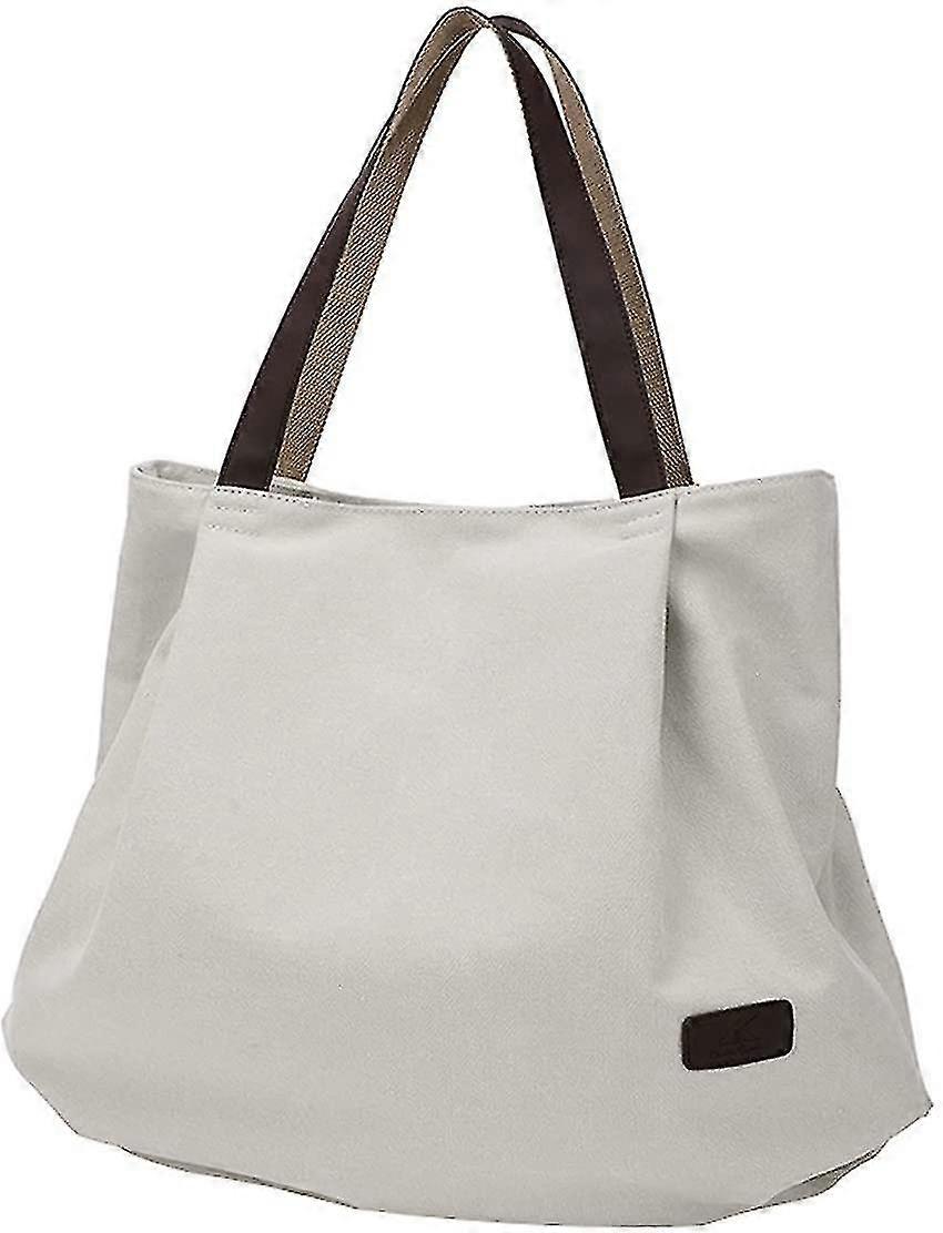 المرأة خمر قماش المتسوق حقيبة الكتف حقيبة يد دلو حقيبة الترفيه حقيبة (أبيض حليبي)