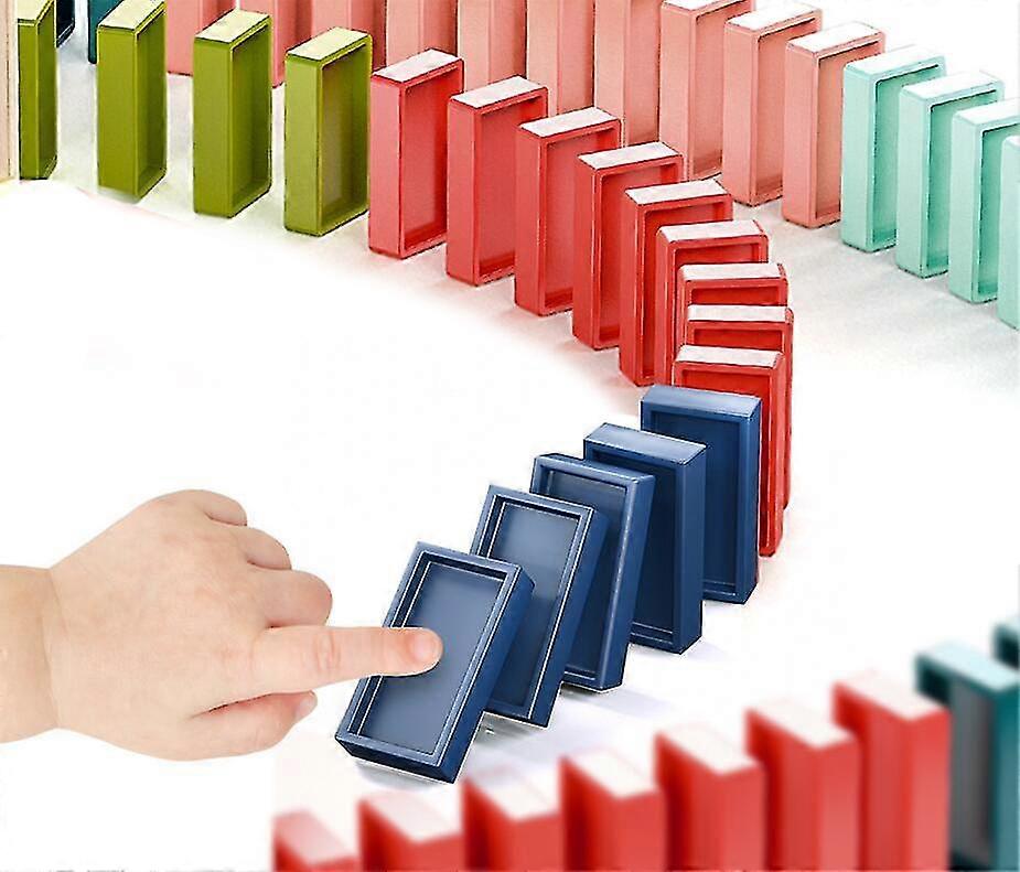 Domino Fun Automatically Electric Little Train Puzzle Children's Toys