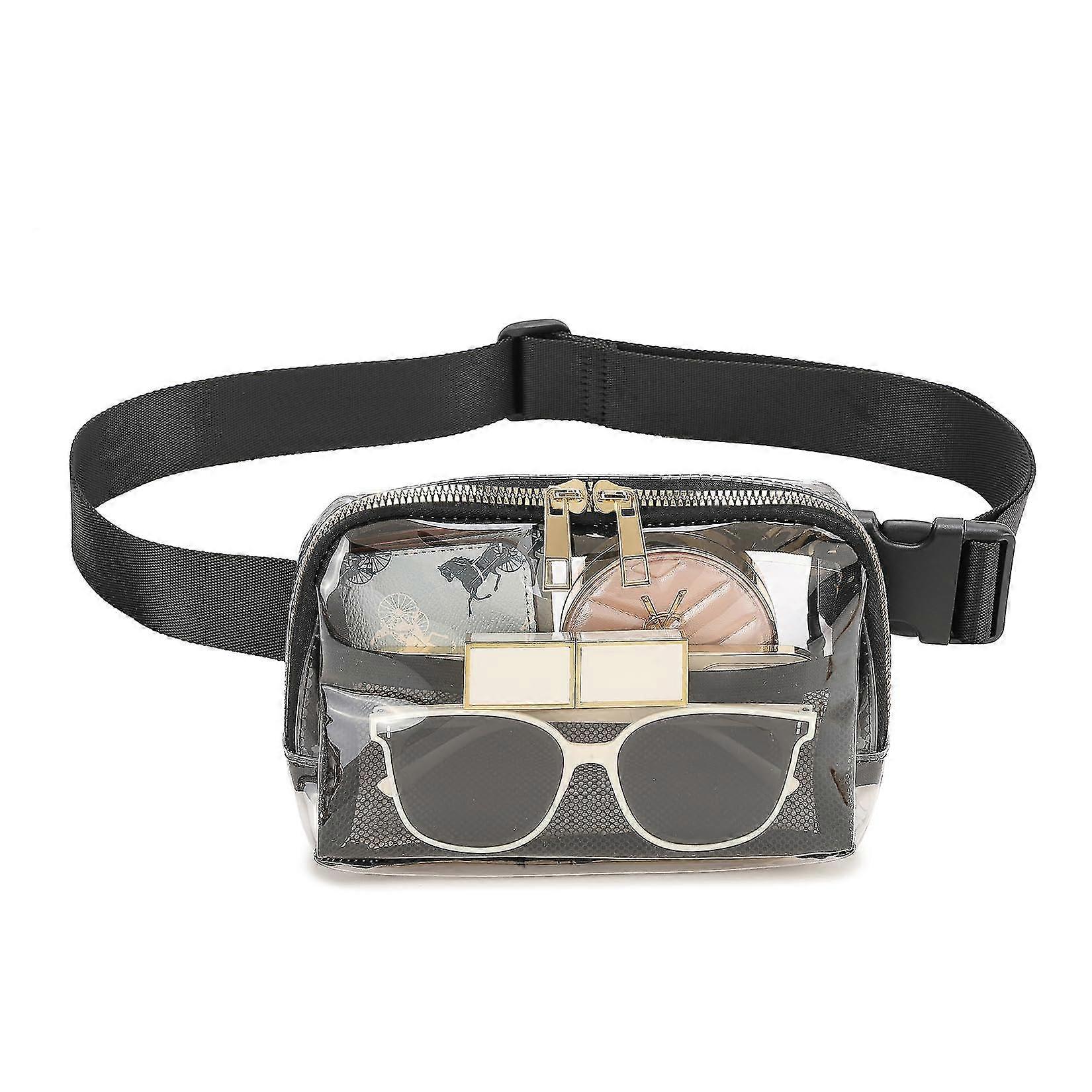 Clear Fanny Bag Stadium Approved for Women Mens with Adjustable Strap, Crossbody Bag Clear Fanny Bag for Concerts Hiking Running -GSL