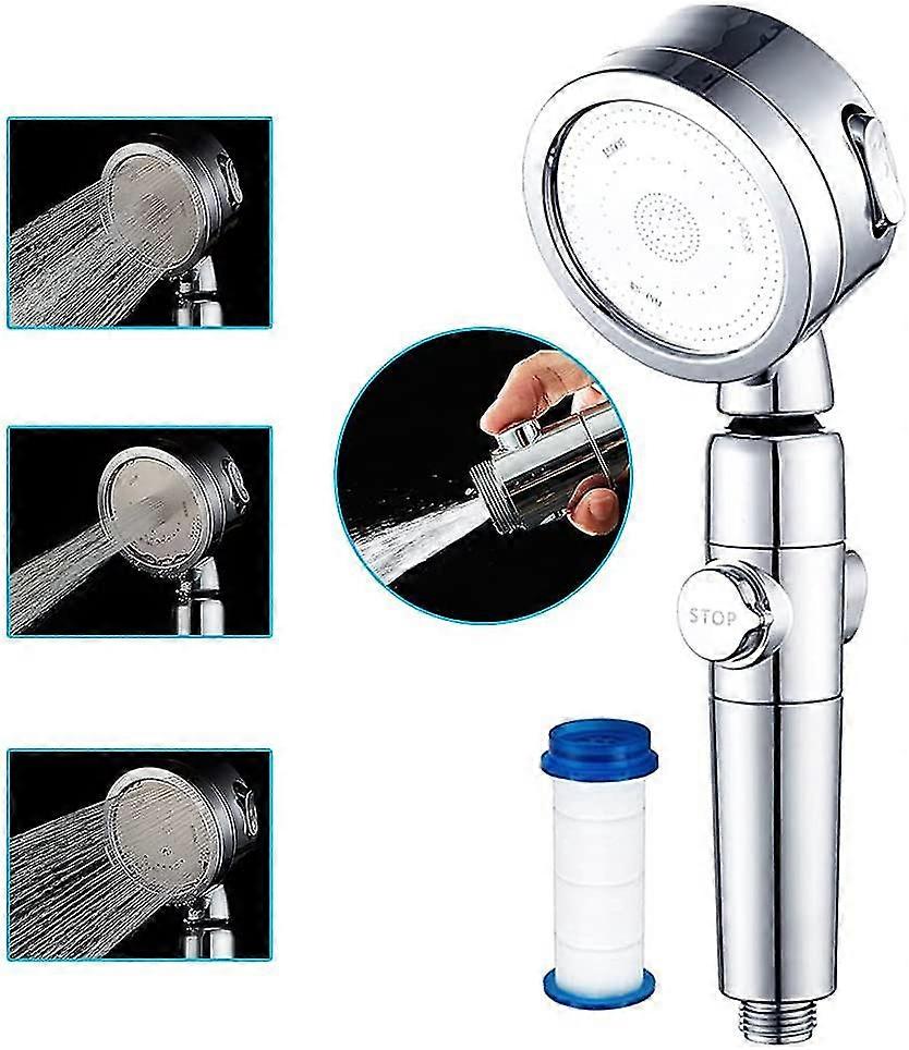 High Pressure Shower Head, 3-Stage Hand Shower