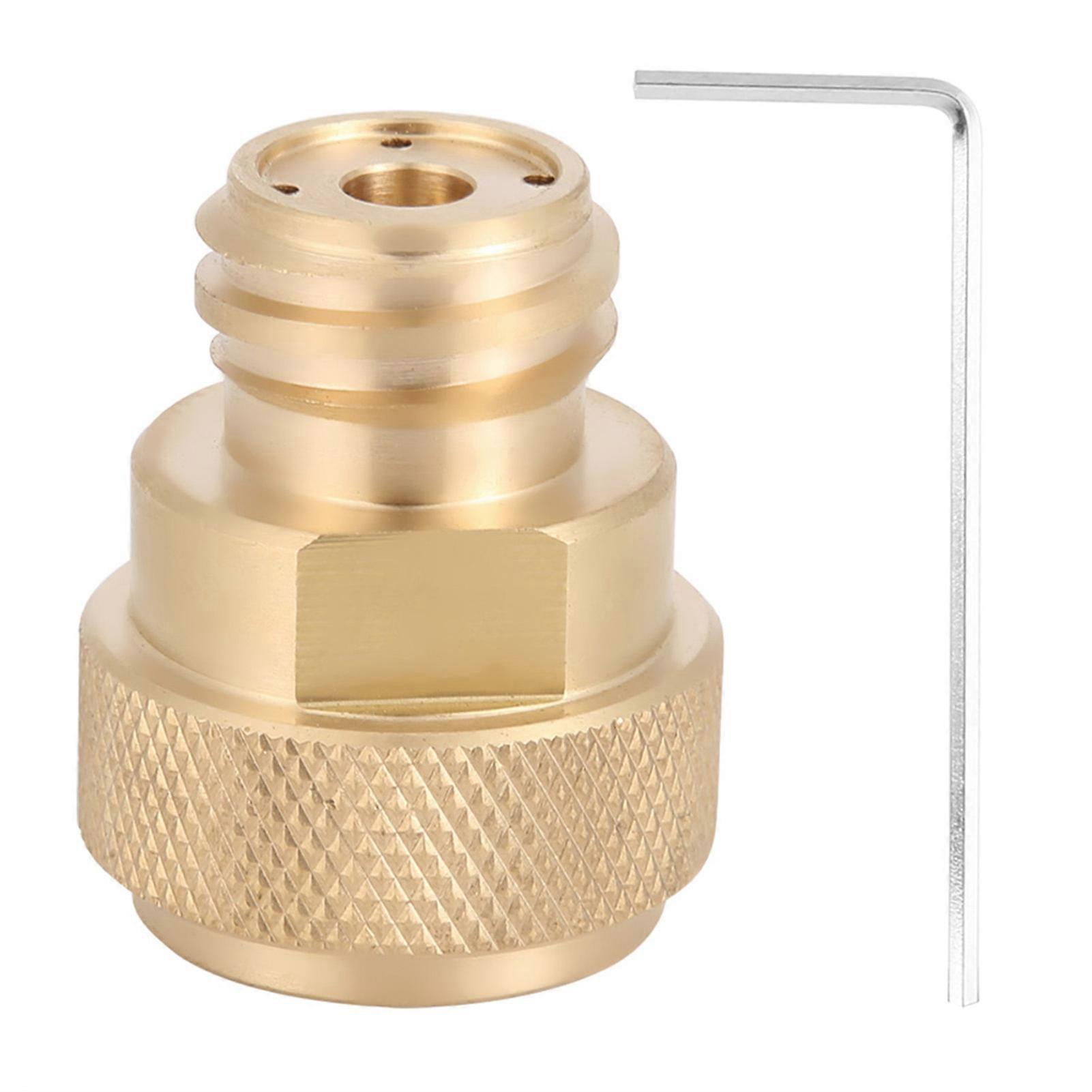 Brass CO2 Adapter compatible Tank Canister Conversion (Gold)