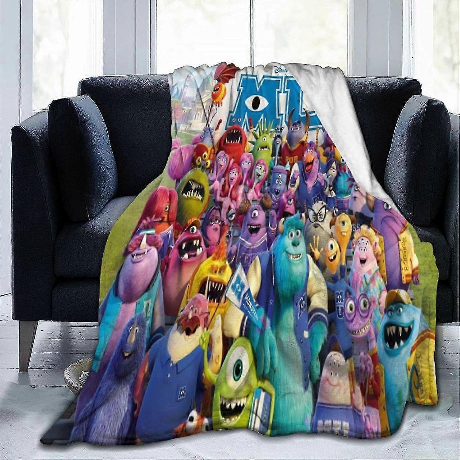 Vintage Monster University Καναπές flauschige Decke Bettdecke Weiche und warme Decke Decke Deckerivjr1450