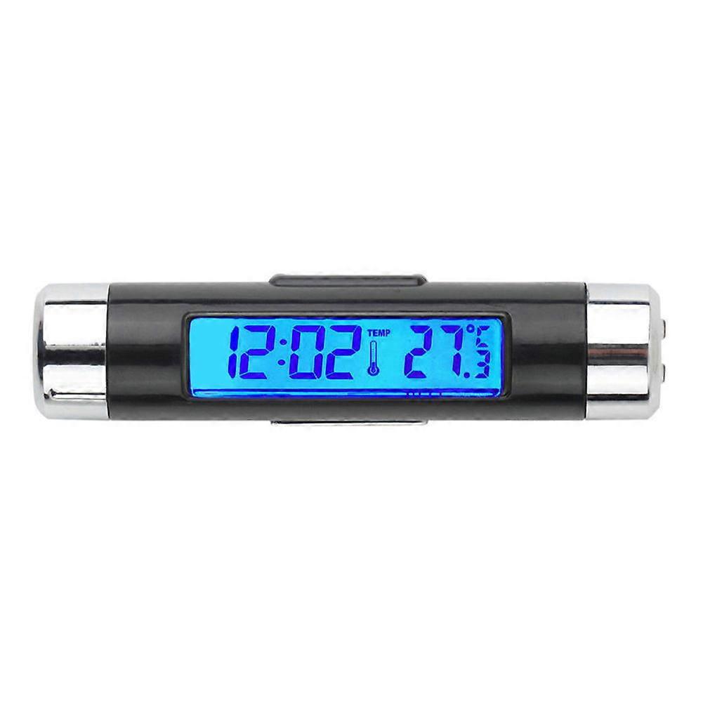 Portable 2 in 1 Car Digital LCD Clock/Temperature Display Electronic Clock Thermometer Car Digital Time Clock Car Accessory