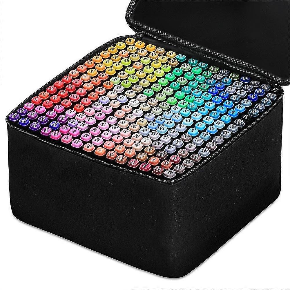 酒精毡笔套装 - 30/40/60/80 彩色记号笔 - 双刷 - 漫画素描艺术学习用品