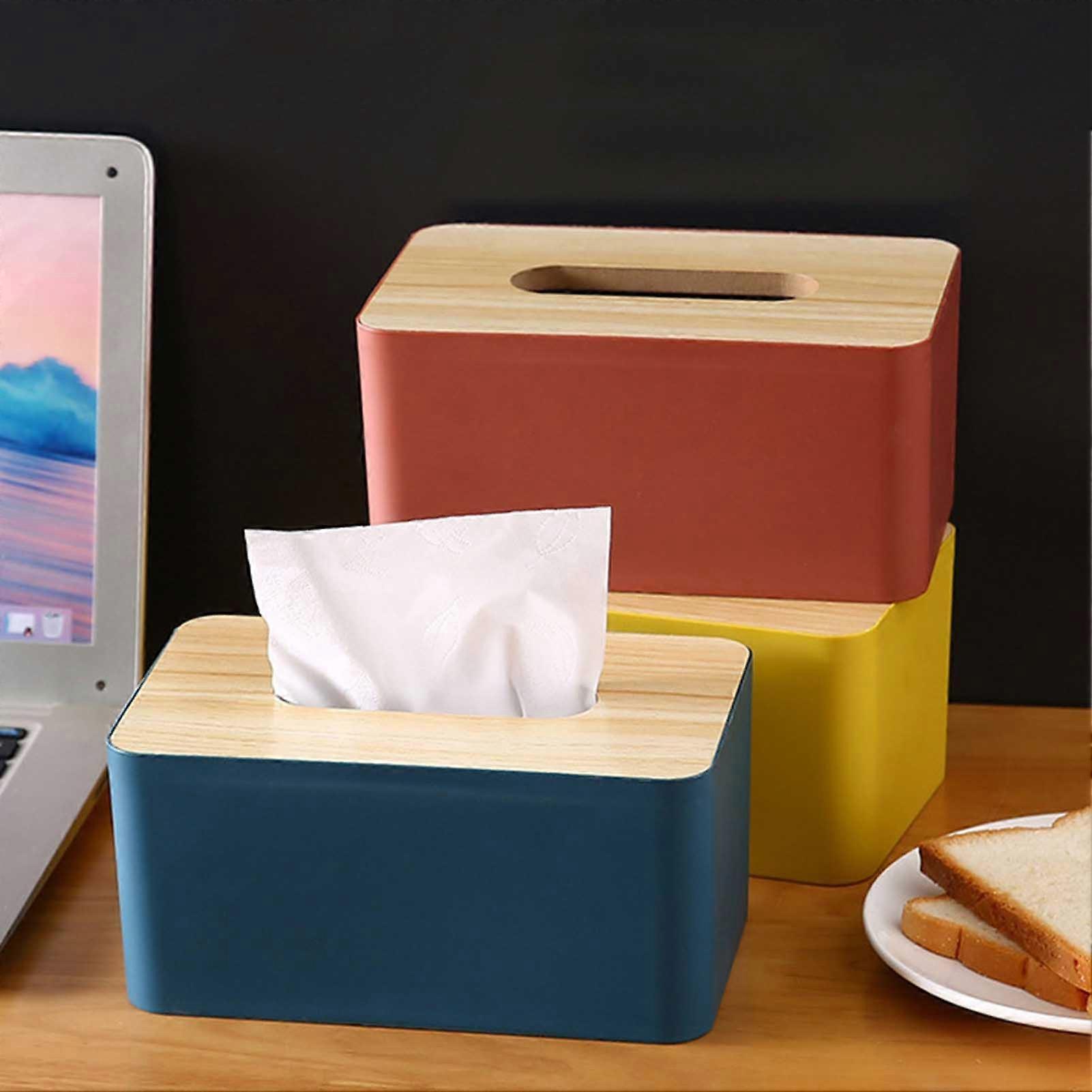 Nordic Tissue Box Cover Home Wooden Cover Rectangular Storage Box for Disposable Paper