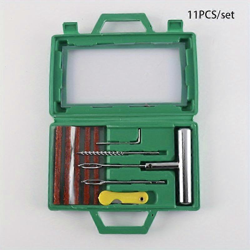 11/12 buc Reparație auto Set de instrumente de reparare a anvelopelor Instrument de reparare a anvelopelor de vid Bandă de reparare a anvelopelor