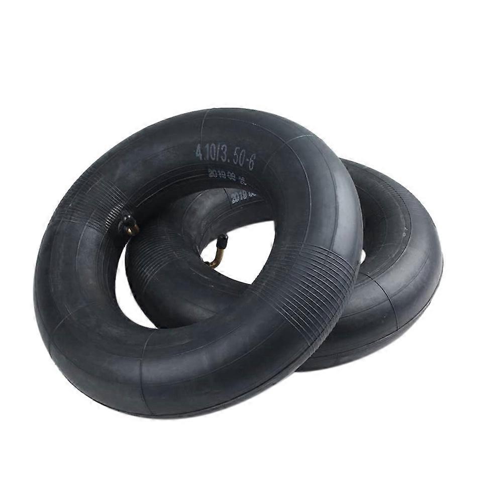 4.10/3.50-6 Inner Tube Replacement with TR87 Bent Metal Valve for Wheelbarrows Snow Blowers, Wagons