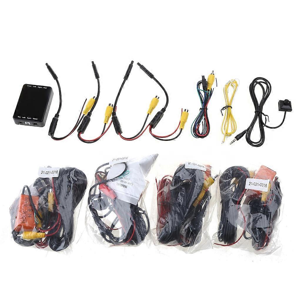 Parking Panoramic View Rearview 4 Way Reversing Image Camera Control Box System