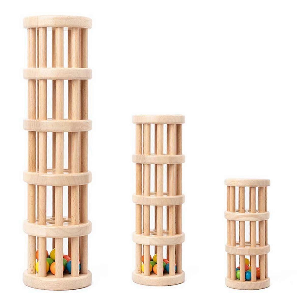 3Pack Bois Rain Maker Stick Tube pour Enfants Tube De Pluie Hochet Tube De Pluie Bâton Shaker Musique Sensoriel Instrument Auditif Jouet