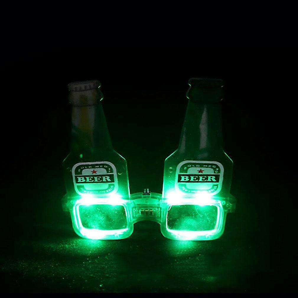 Beer Shaped LED Glasses Luminous Glasses Neon Party LED Light Up Eyeglasses for Cosplay Halloween DJ Party