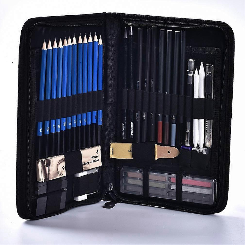 48pcs Sketching Pencil Set with Eraser Charcoal Pencil Professional Art Kit for Beginners