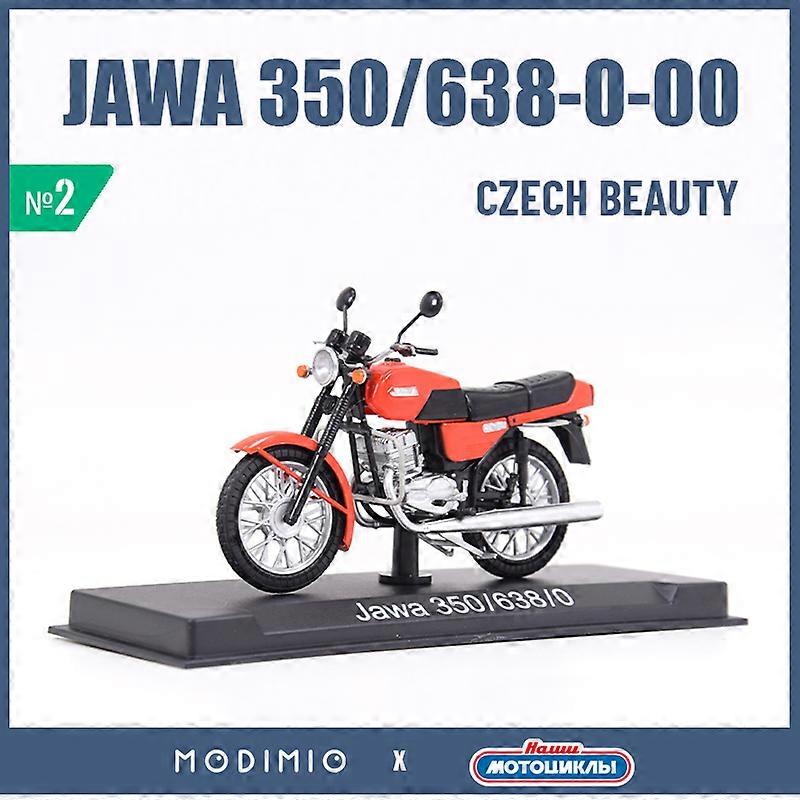 新品 1/24 ソビエト連邦 大型バイク JAWA 350/638 正規品 プラスチック製 モトおもちゃ 大人コレクション チェコ製 MDM002