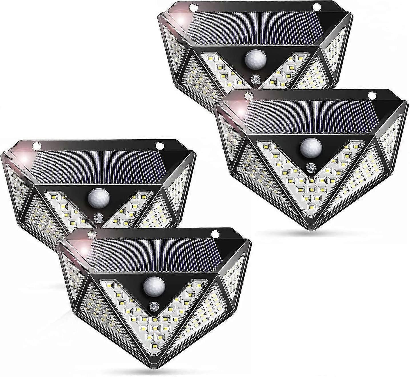 4 Pack 100 Led Wide Solar