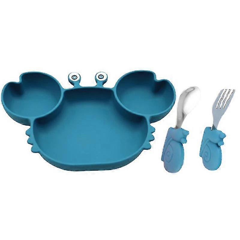 Dinner Plate 's Tableware Crab Silic Plate Suct Bowl Comment Plate Fork Spoon Set