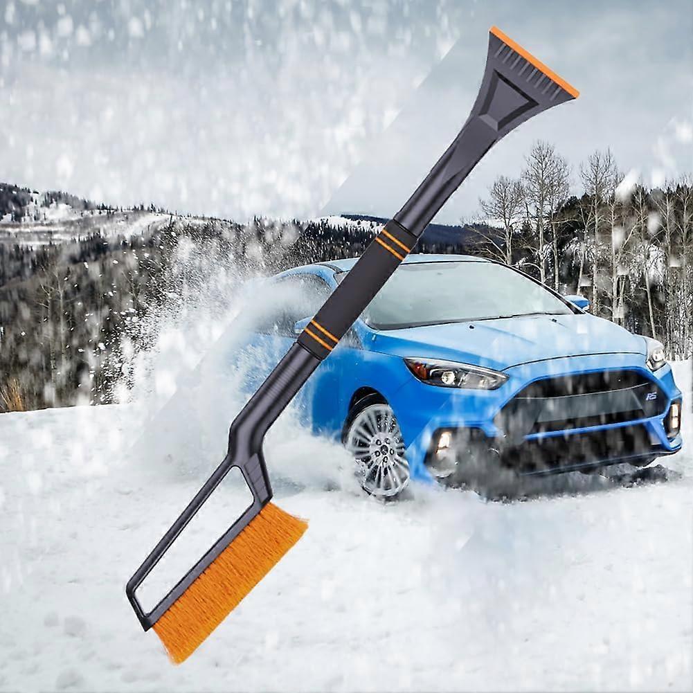 32.28 Inch 2 in 1 Aluminum Snow Brush with Ice Scrapers for Car Windshield and Window, Car Snow Scraper and Brush