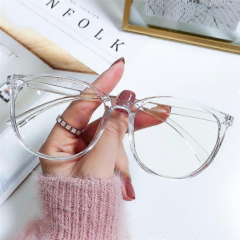 Anti Blue Light Transparent Computer Glasses Frame Women Round Eyewear Blocking Glasses Optical Spectacle Eyeglass Glasses Men