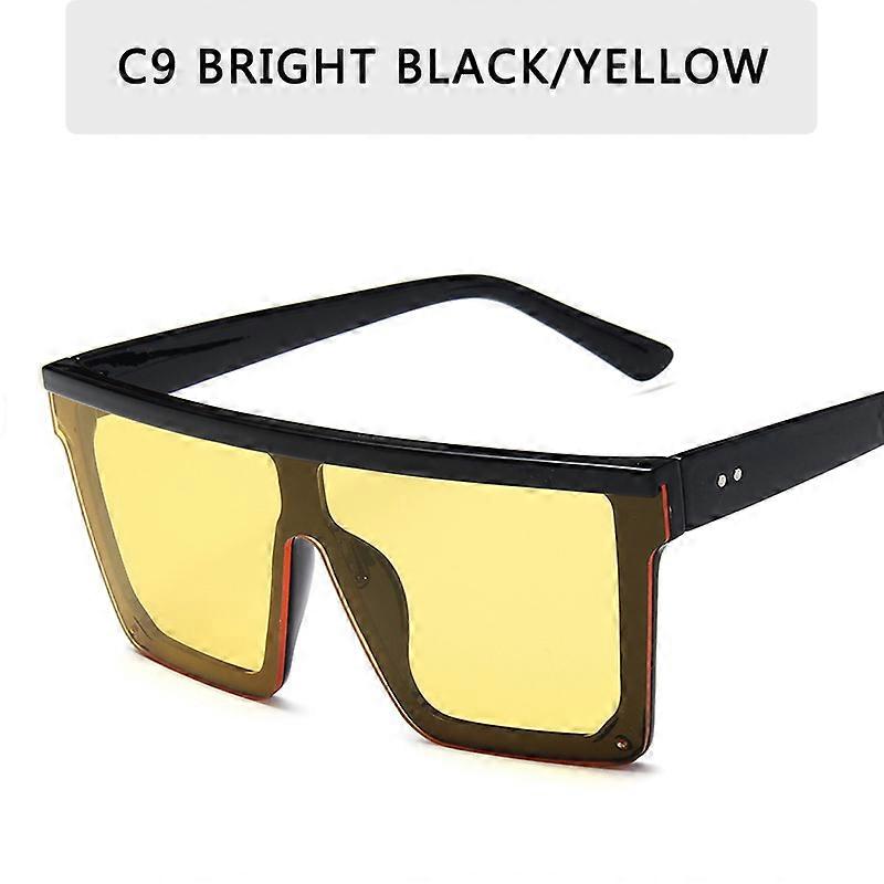 2023 Oversized Óculos de Sol Mulheres Square Flat Top Rivet Gradient Lens Big Frame Sun Glasses Feminino Homens Vintage Mirror Shades