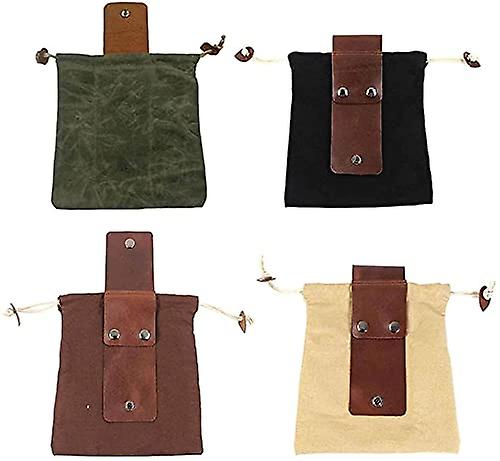 Canvas Fruit Picking Bag Garden Vegetable Storage Pouch Foldable Design (4pcs)