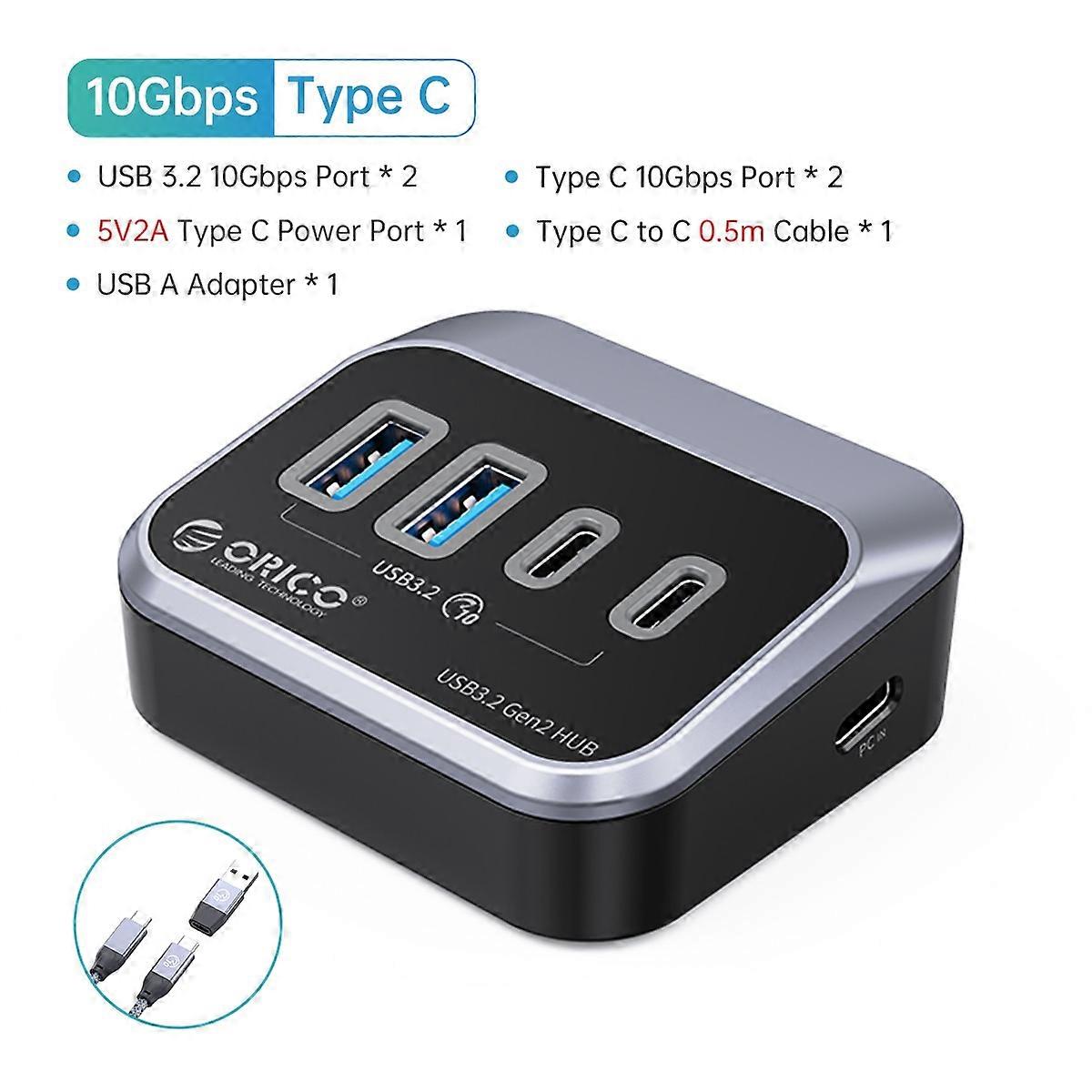ORICO 10Gbps USB 3.2 HUB Super Speed Typ-c Rozbočovač OTG Adaptér S USB C Napájecím Portem Pro MacBook Počítačové Příslušenství