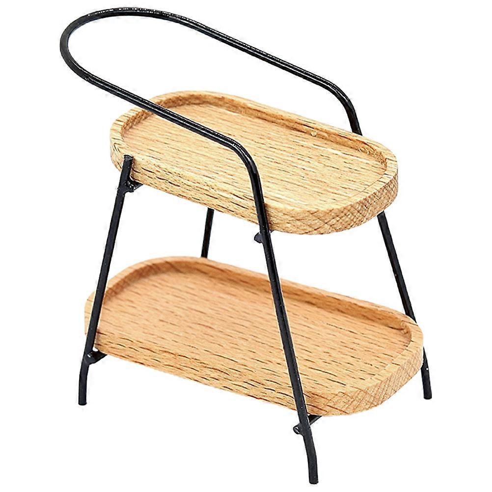 Mini House Storage Shelf Miniature Storage Rack Doll House Miniature Storage Shelf