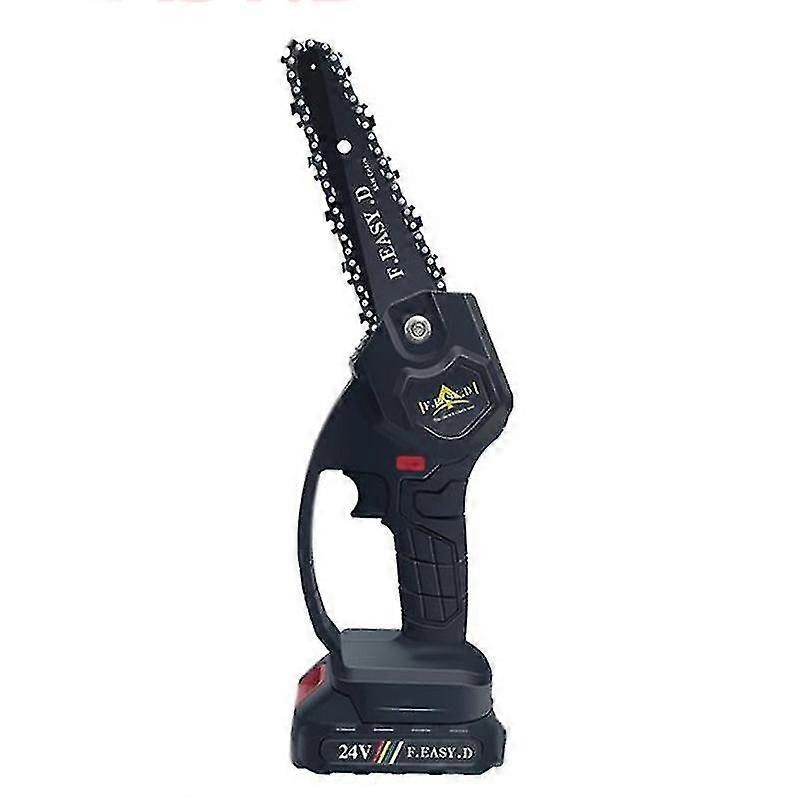 Black Mini Chainsaw Cordless, 6 Inches Chainsaws Battery Powered With 1battery/2 Batteries Electric Handheld