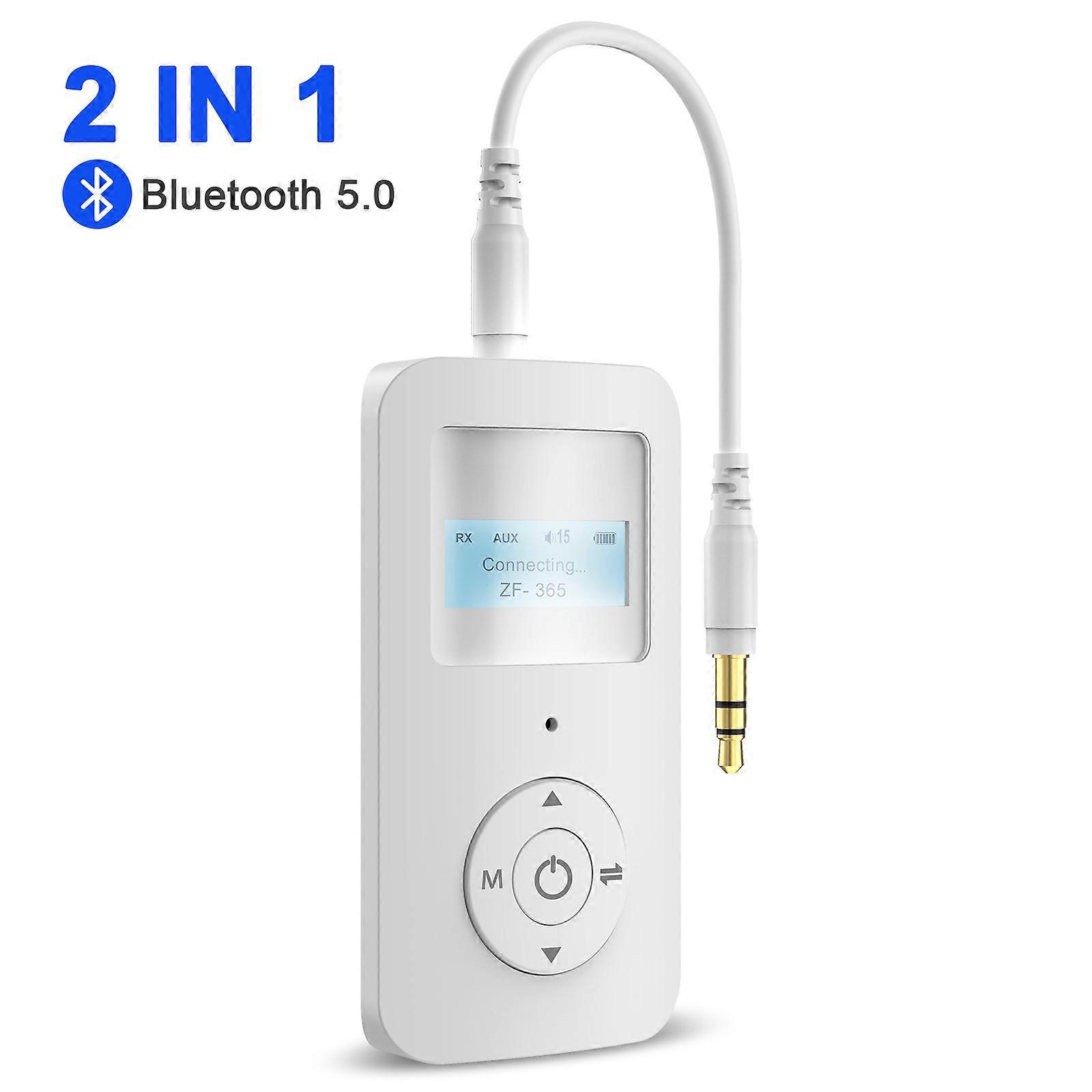 2-in-1 LCD Bluetooth Adapter 5.0 USB AUX Transmitter Bluetooth Receiver