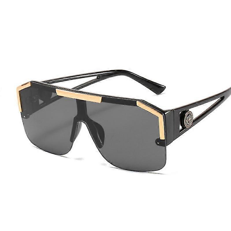 Luksus Square Man Solbriller Mode Classic Brand Designer Retro Solbriller Kvinde Et stykke Overdimensioneret Gradient Oculos De Sol|
