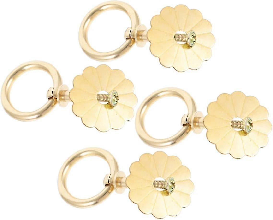 Circle Drawer Pulls Dresser Handles, Single Hole Ring Handle for Dresser Drawers - 4 pcs