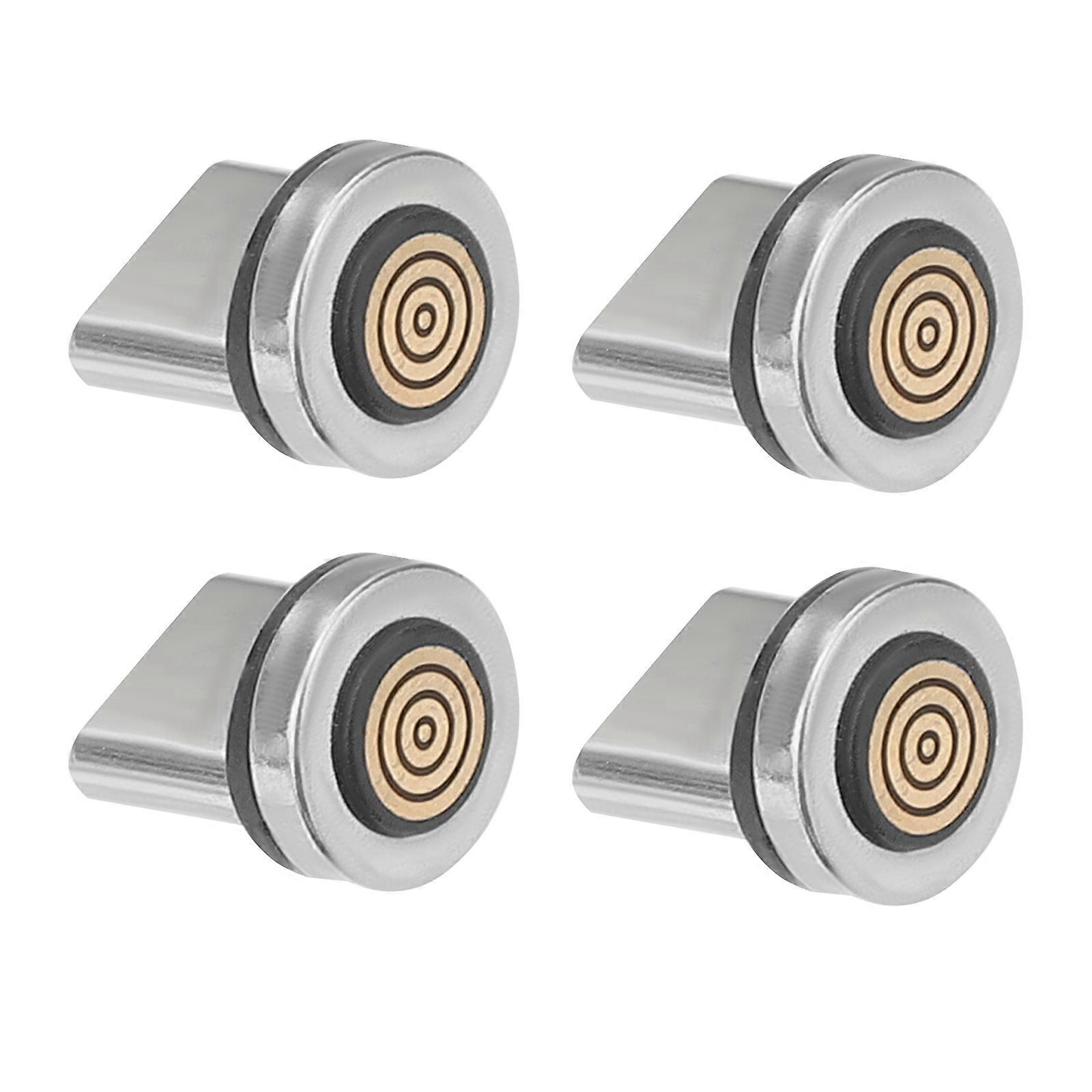 4pcs USB C Magnetic Adapter Rotatable Magnetic USB Cable Adapter Tip Connector