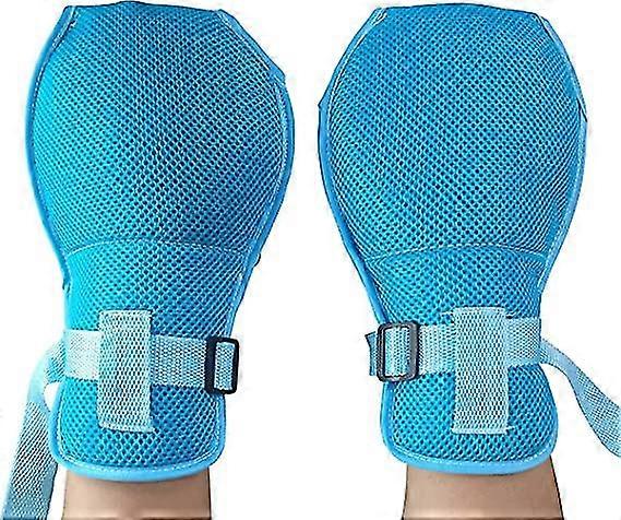 2-pack Elderly Hand Restraint Gloves, Safe Breathable Dementia Scratch Resistant Gloves